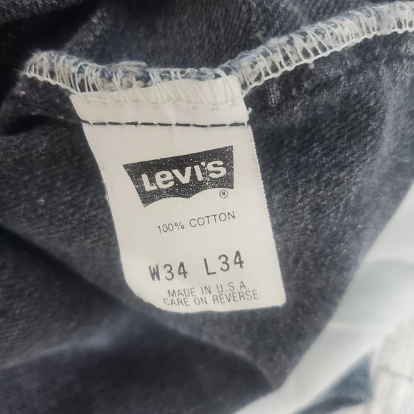 VTG. 91' Levi’s 550 Jeans Men’s 34x34 Relaxed Fit Baggy Blue Acid Wash Denim - Picture 12 of 13